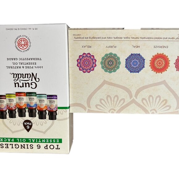 NEW Guru Nanda Top 6 Singles Essential Oil Pack - Picture 2 of 5